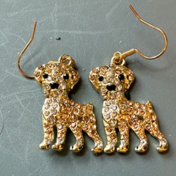 Rhinestone dog earrings (3 pair) - Picture 3 of 4